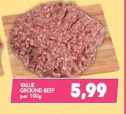 Value Ground Beef-Per 100g