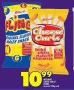 Willards Cheese Curls/Flings Assorted-150g Each