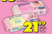 Johnson's Baby Wipes Assorted-72 Per Pack