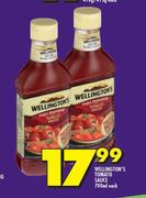 Wellington's Tomato Sauce-700ml Each