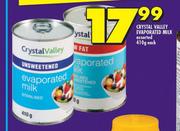 Crystal Valley Evaporated Milk Assorted-410g Each