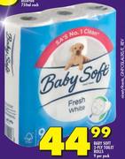 Baby Soft 2 Ply Toilet Rolls-9 Per Pack