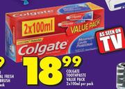 Colgate Toothpaste Value Pack-2 x 100ml Per Pack