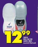 Shield Roll On For Ladies/Men Assorted-50ml Each