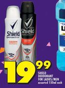 Shield Deodorant For Ladies/Meen Assorted-150ml each