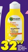 Garnier Even & Matte Soft Smoothing Toner-125ml