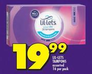 Lil-Lets Tampons Assorted-16 Per Pack