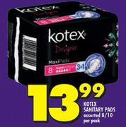 Kotex Sanitary Pads Assorted-8/10 Per Pack