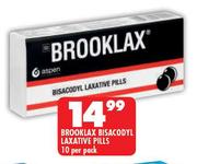 Brooklax Bisacodyl Laxative Pills-10 Per Pack