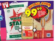 White Star Super Maize Meal 10kg+Spekko Rice 2kg+Riterand Sunflower Seed Oil 2Ltr-For All