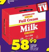 Ritterrand Long Life Milk-6x1Ltr Per Pack