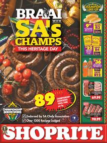 Shoprite Gauteng, Mpumalanga, North West & Limpopo : Braai With SA's Champs This Heritage Day (18 September - 8 October 2023)