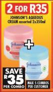 Johnson's Aqueous Cream-2x350ml Per Combo