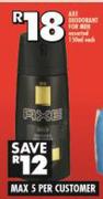Axe Deodorant For Men-150ml Each