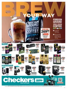 Checkers Gauteng, Brits, Klerksdorp, Limpopo, Mpumalanga, North West, Potchefstroom & Rustenburg : Brew Your Way (21 July - 10 August 2025)