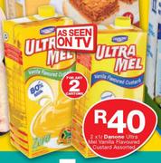 Danone Ultra Mel Vanilla Flavoured Custard-2x1Ltr