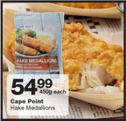 Cape Point Hake Medallions-450g Each