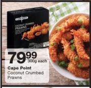 Cape Point Coconut Crumbed Prawns-300g Each