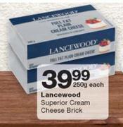 Lancewood Superior Cream Cheese Brick-250g Each