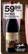 Odd Bins Bin 633 Shiraz-750ml