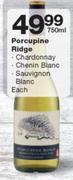 Porcupine Ridge Chardonnay/Chenin Blanc/Sauvignon Blanc-750ml Each