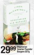 Linda McCartney's Vegetarian Quarter Poundet Burgers-227g Each