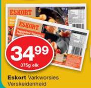 Eskort Varkworsies-375g Each