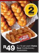 Ouma Rooi Confectionery Koek sisters-2X12's Per Pack