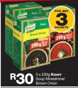 Knorr Soup Minestone/Brown Onion-3X200g