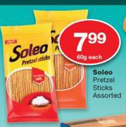 Soleo Pretzel Sticks Assorted-60g Each
