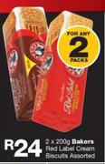 Bakers Red Label Cream Biscuits-2 x 200g