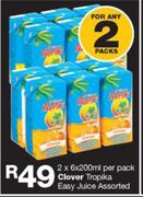 Clover Tropika Easy Juice Assorted-2 x 6 x 200ml Per Pack