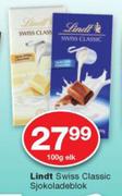 Lindt Swiss Classic Sjokoladeblok-100g Elk
