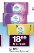 Lil-Lets Tampons Assorted-16 Per Pack