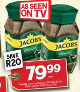 Jacobs Kronung Regular Or Gold Bottle 200g, Regular Refill Pack 250g-Each