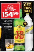 J&B Blended Scotch Whisky 750ml + Free Schweppes Soda Water 1L