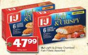 I&J Light & Crispy Crumbed Fish Fillets-500g Each