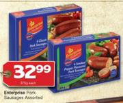 Enterprise Pork Sausages-375g Each
