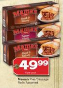 Mama's Pies/Sausage Rolls-6's Per Pack
