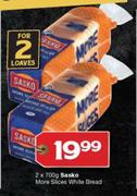 Sasko More Slices White Bread-2X700g