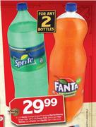 Fanta Orange/Pineapple/Sprite Stoney Ginger Beer 2L-For Any 2 