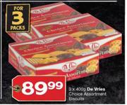 De Vries Choice Assortment Biscuits-3X400g