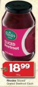 Rhodes Sliced/Grated Beetroot-780g Each