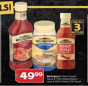 Wellington's Tomato Sauce 700ml & Original Mayonnaise 750g & Sweet Chilli Sauce 500ml-For All