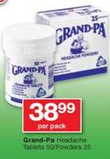 Grand-Pa Headache Tablets 50's/Powders 25's-Per Pack