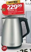 Platinum 1.7L 360 Degree Stainless Steel Cordless Kettle-Each