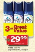 Glade Secrets Lugverfrisser Koppelpak-3X180ml