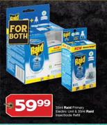 Raid Primary Electric Unit & Raid Insecticide Refill 33ml-For Both
