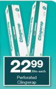 Housebrand 30m Perforated Clingwrap-Each
