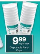 Housebrand Dishposable Party Cups-10's Per Pack